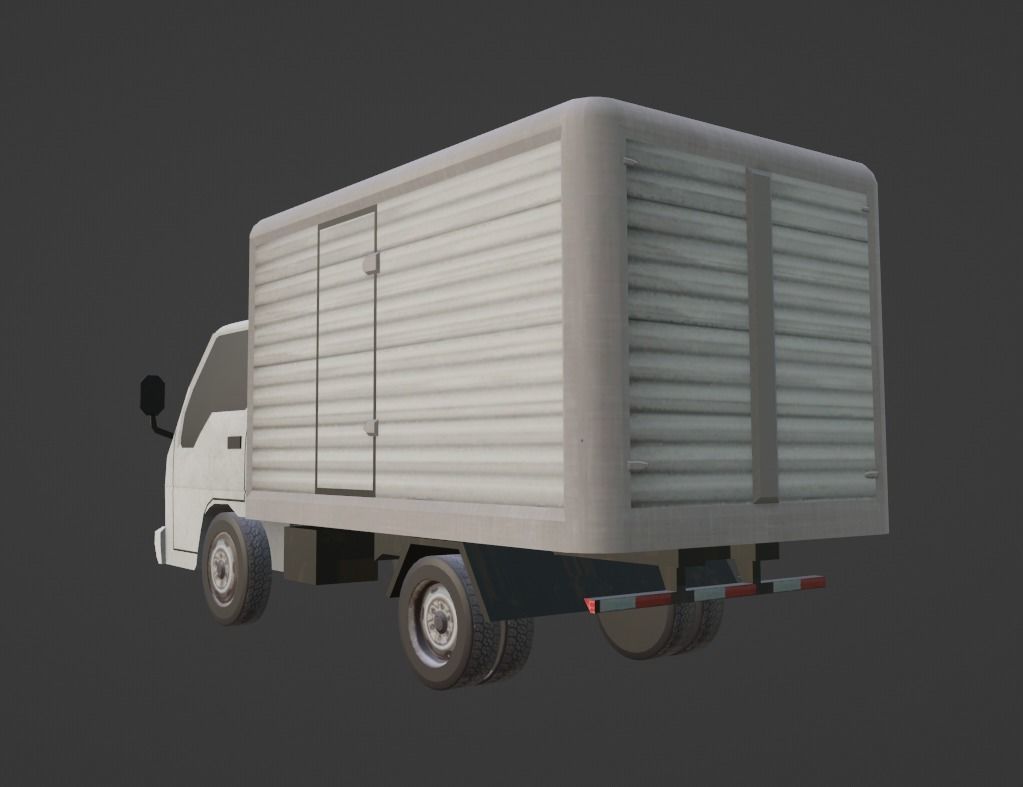 Kia Frontier 2000 Box Low-poly 3D model_7