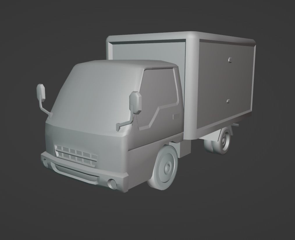 Kia Frontier 2000 Box Low-poly 3D model_10