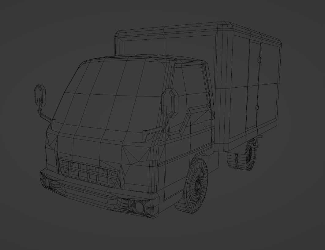 Kia Frontier 2000 Box Low-poly 3D model_2