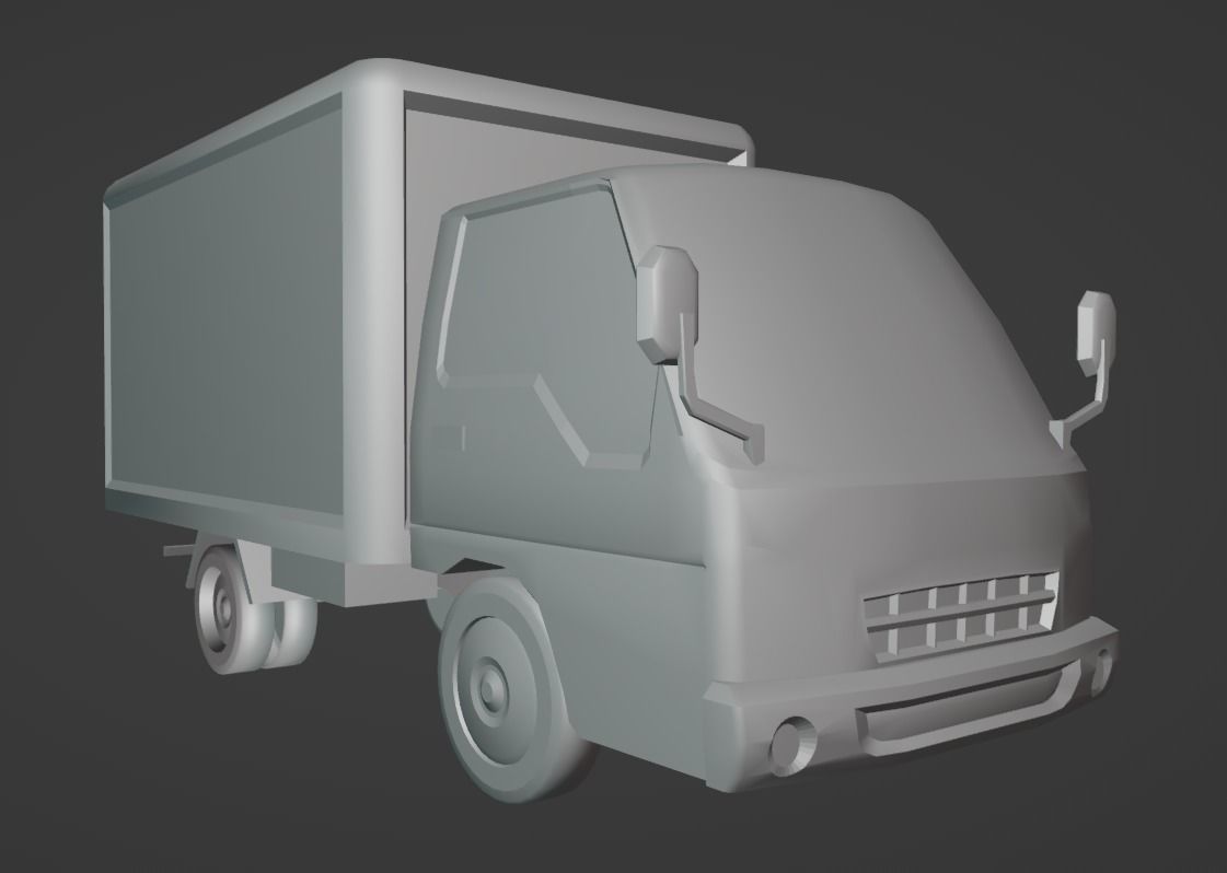 Kia Frontier 2000 Box Low-poly 3D model_12