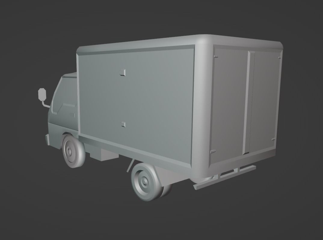 Kia Frontier 2000 Box Low-poly 3D model_1