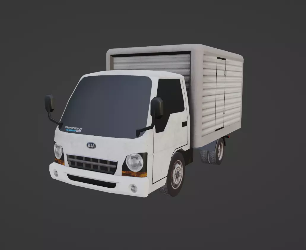 Kia Frontier 2000 Box Low-poly 3D model_0