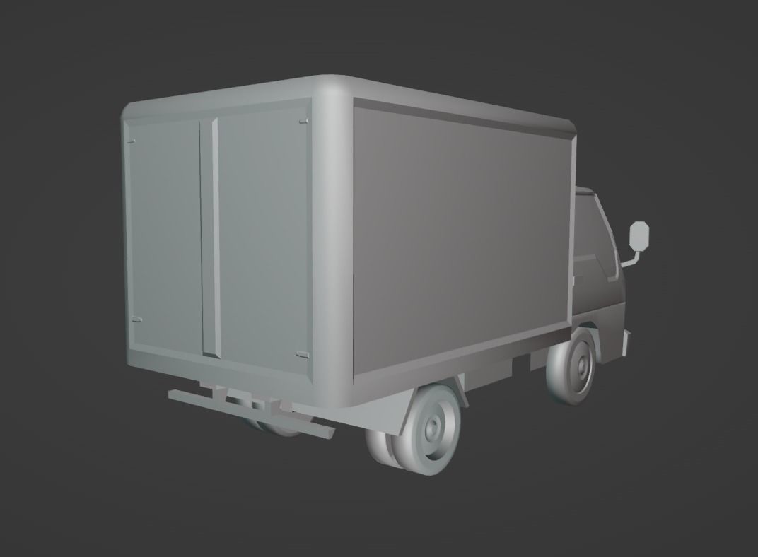 Kia Frontier 2000 Box Low-poly 3D model_11