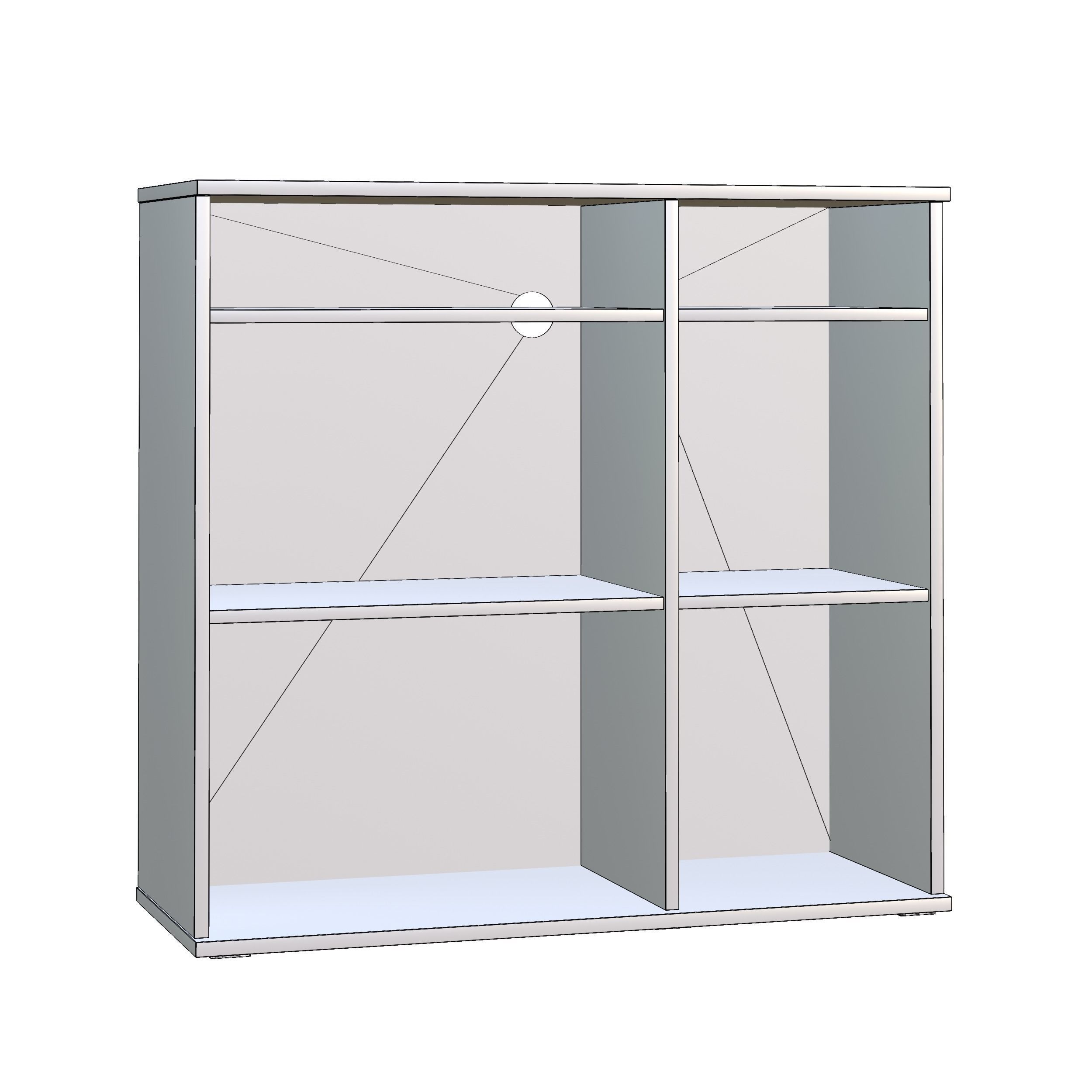 VIHALS - Shelving unit with 4 shelves 3D model_5