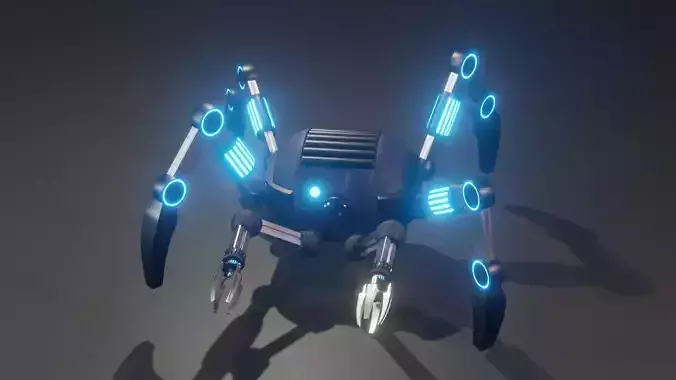 Robotspider animation 3D model