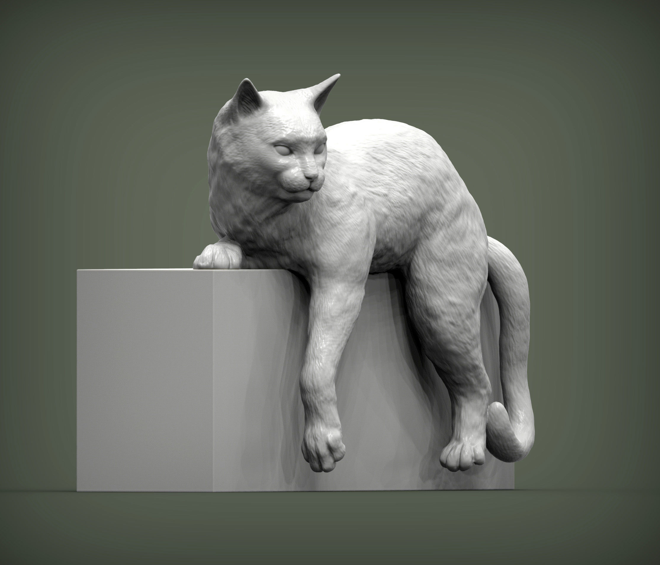 Cat for 3d printing 3D print model_1