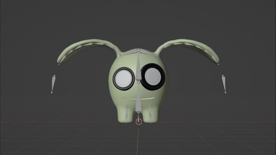 Long ears Low-poly 3D model_2