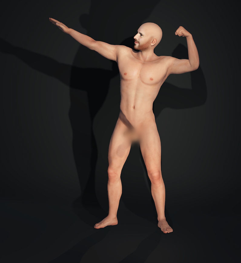 Johnny sins Male Character 3D Model Full Rigged Low-poly 3D model_2