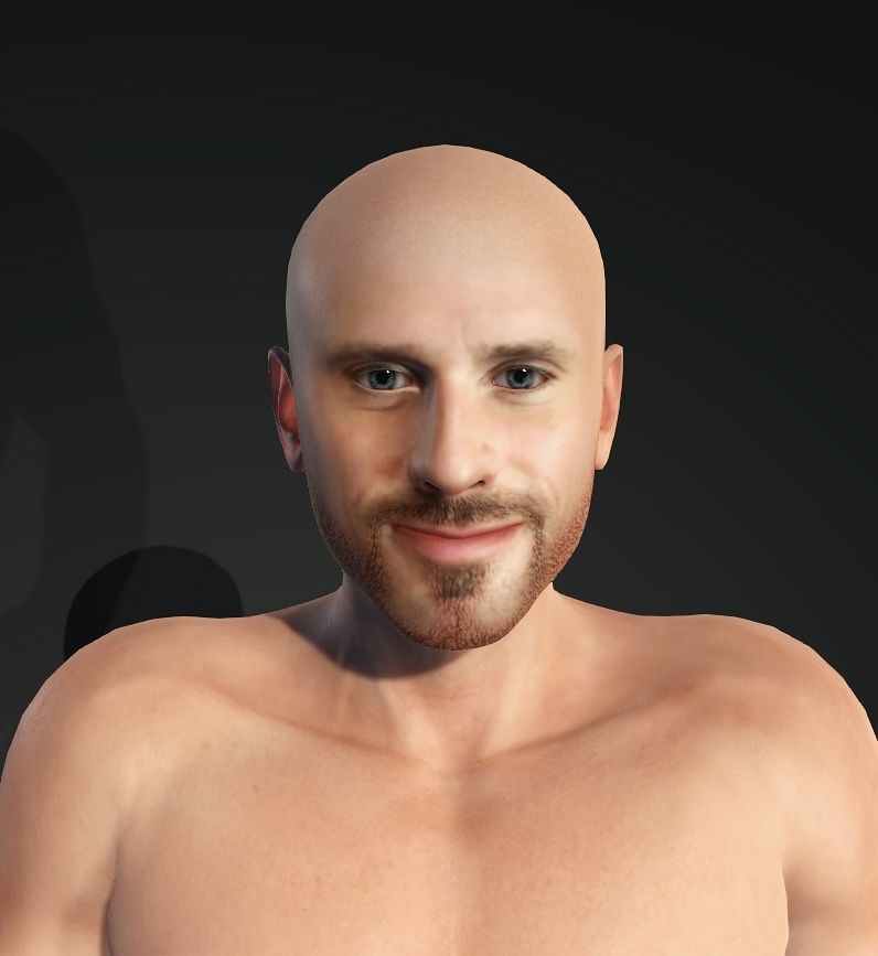 Johnny sins Male Character 3D Model Full Rigged Low-poly 3D model_1