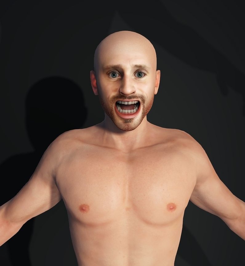 Johnny sins Male Character 3D Model Full Rigged Low-poly 3D model_11