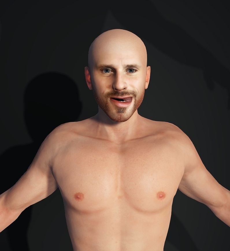 Johnny sins Male Character 3D Model Full Rigged Low-poly 3D model_14