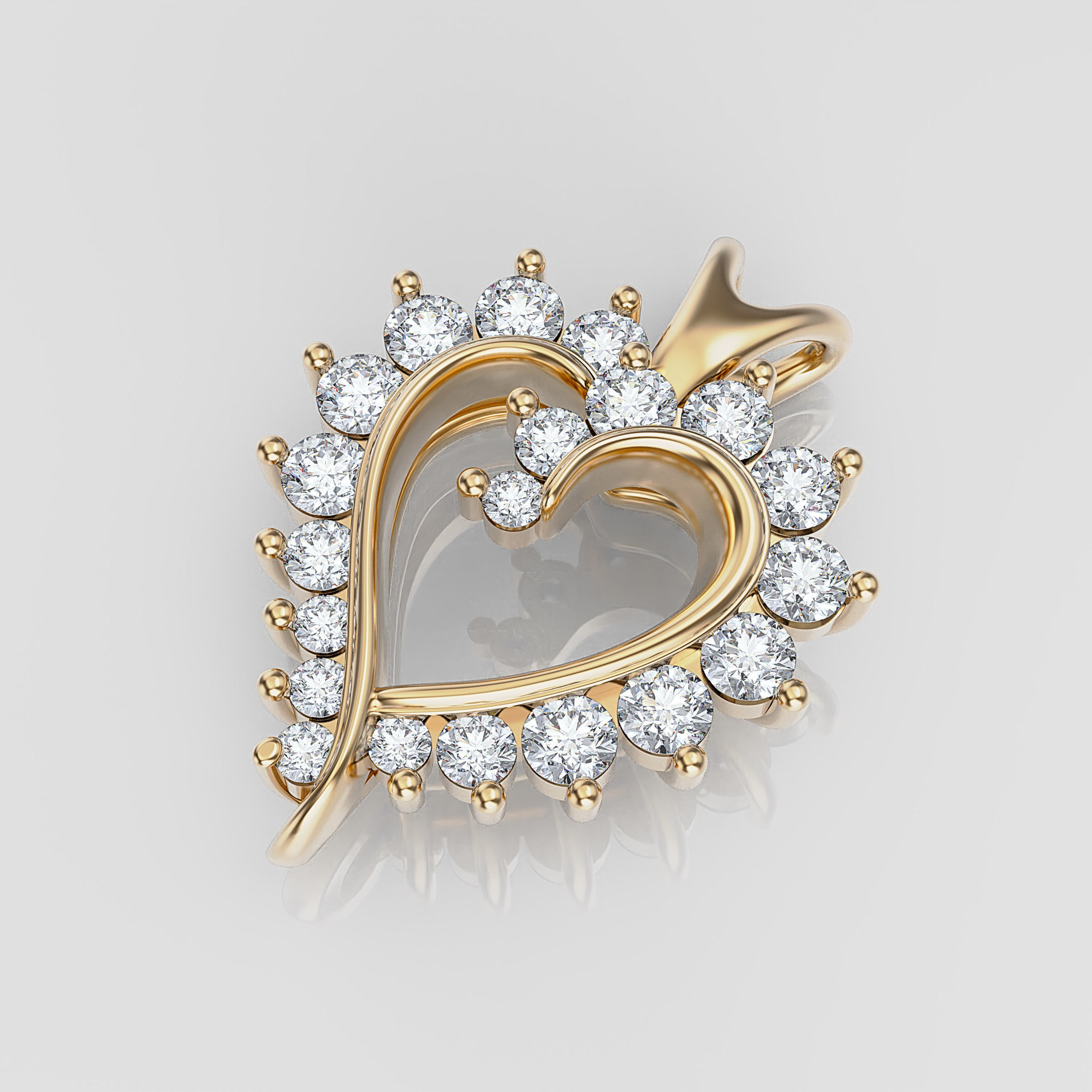 Heart Pendant 3D print model_1