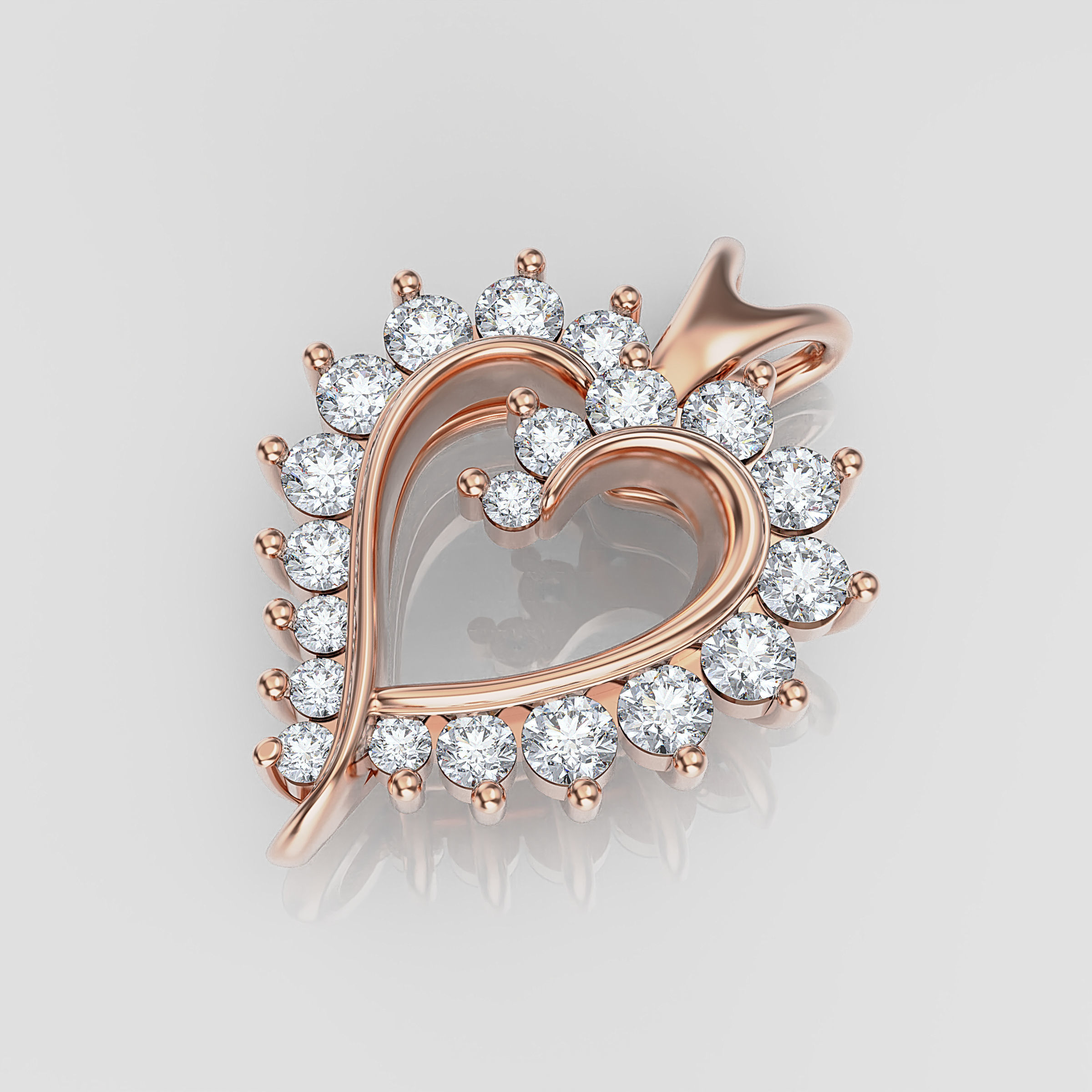 Heart Pendant 3D print model_27