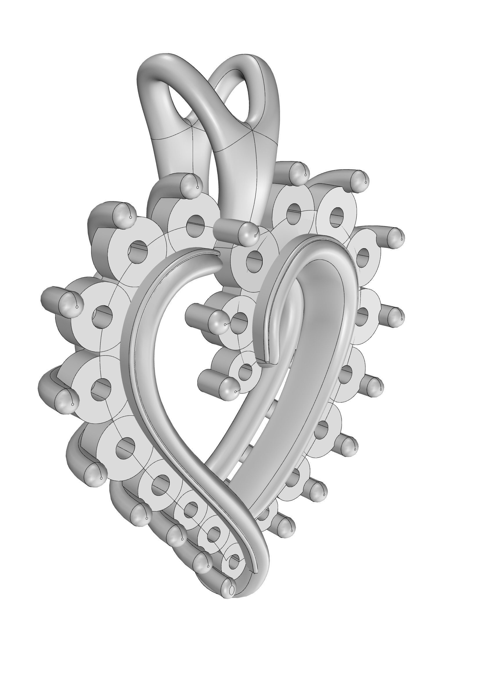 Heart Pendant 3D print model_19