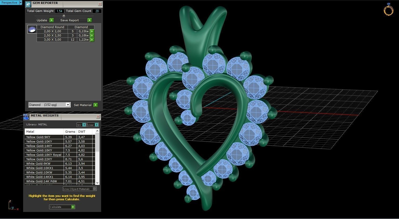 Heart Pendant 3D print model_10