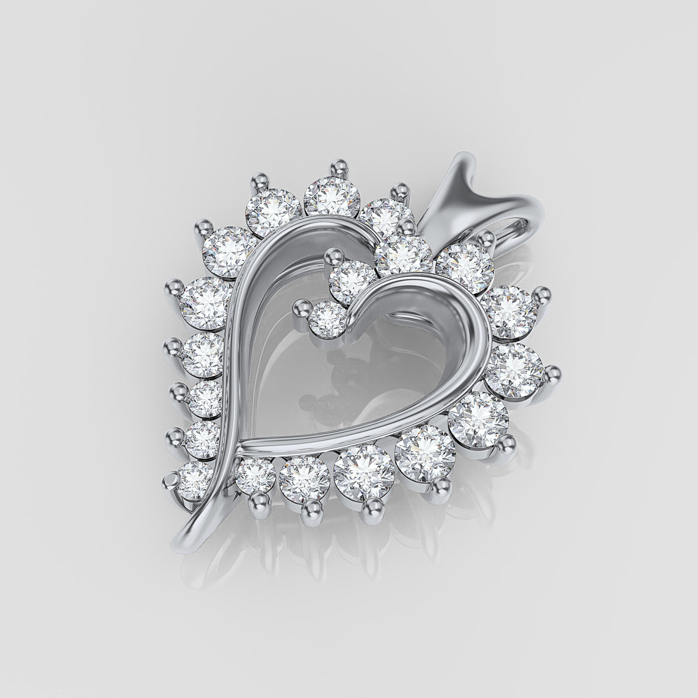 Heart Pendant 3D print model_2