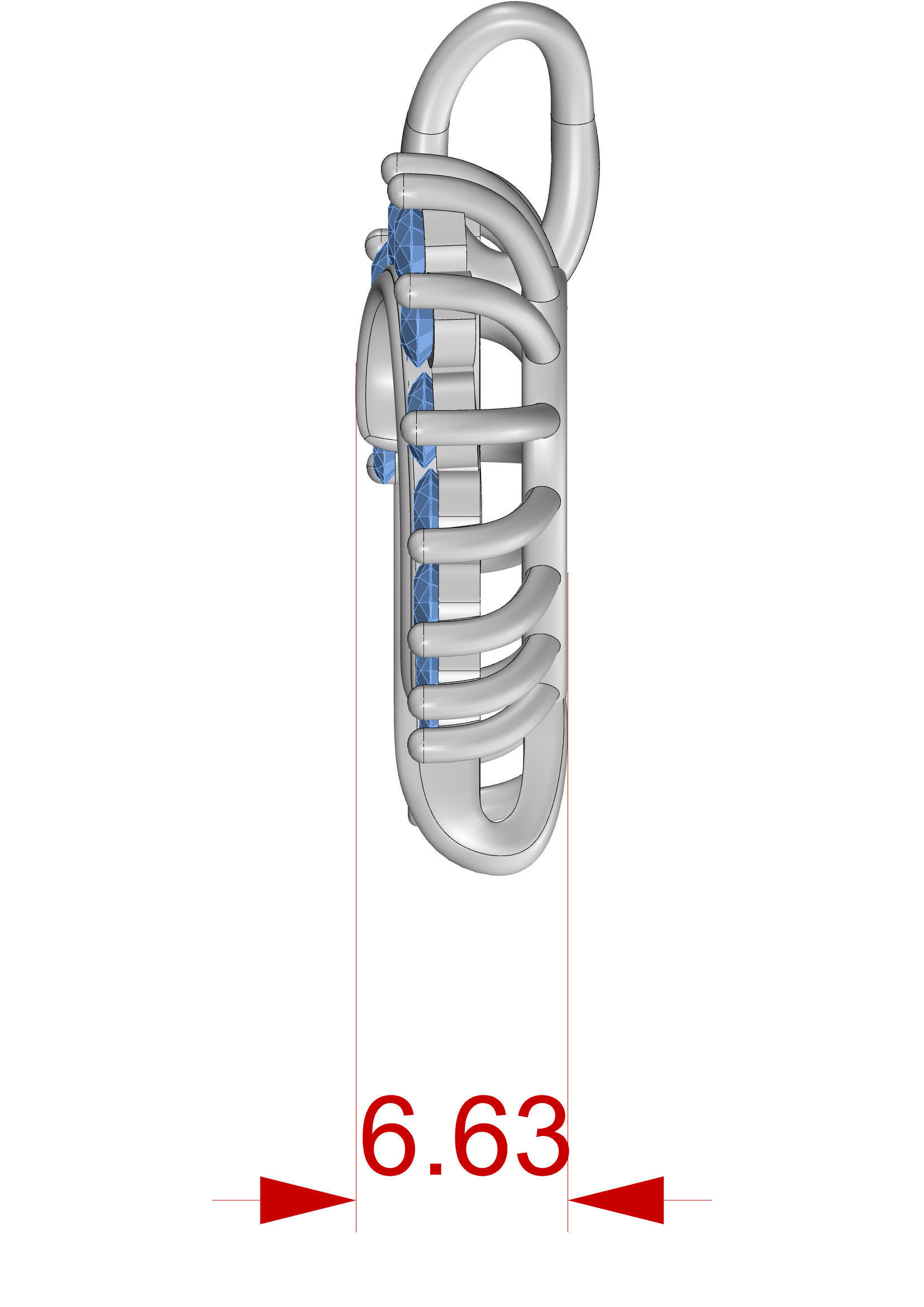 Heart Pendant 3D print model_6