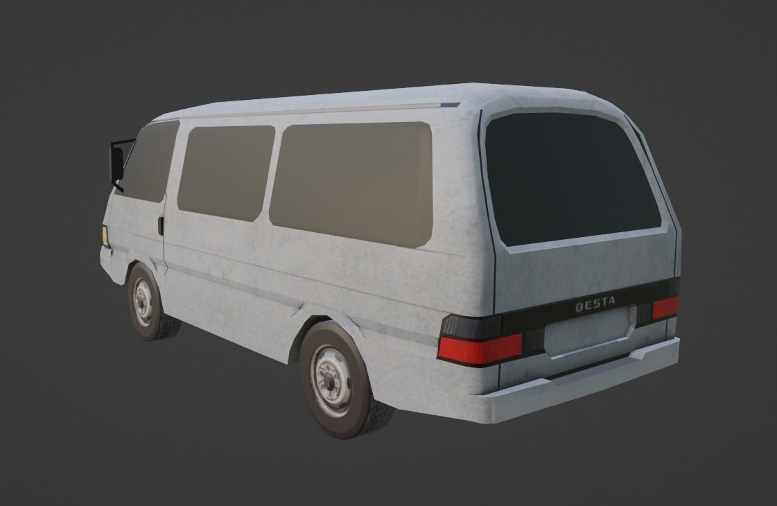 Kia Besta  Low-poly 3D model_14