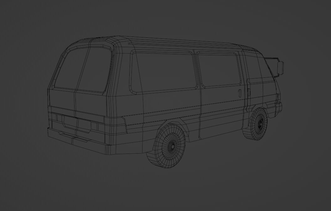 Kia Besta  Low-poly 3D model_16