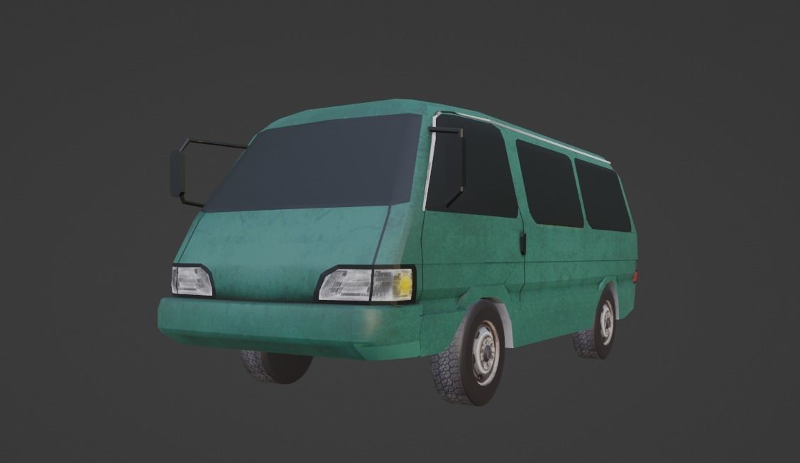Kia Besta  Low-poly 3D model_17