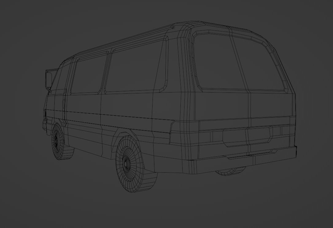Kia Besta  Low-poly 3D model_12