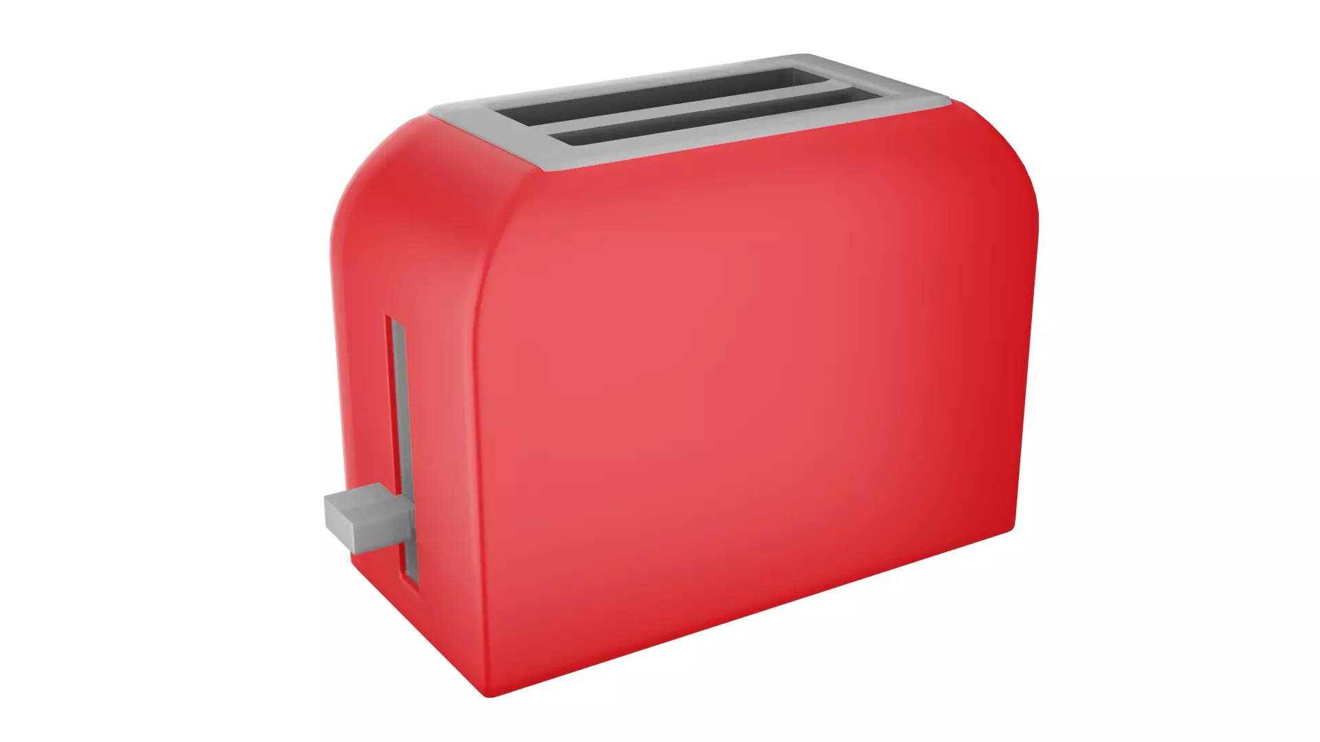 Red Metal Kitchen Toaster Free 3D model