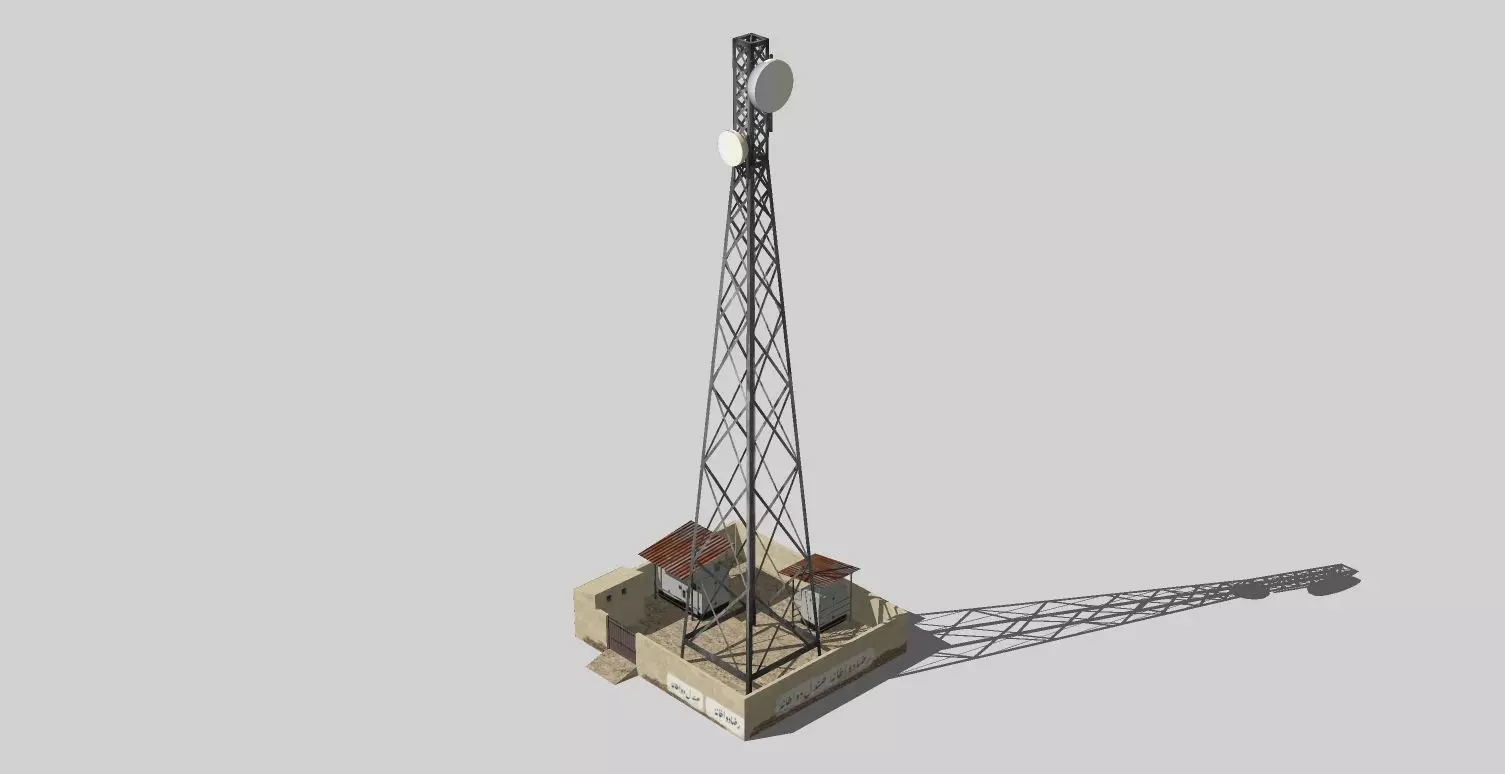 Mobile Tower Low-poly 3D model_0