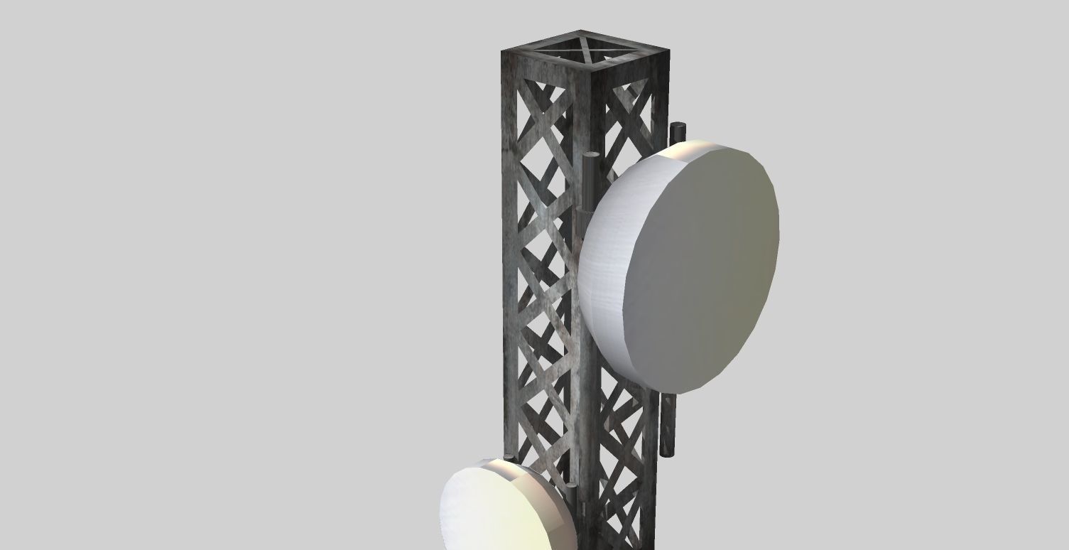 Mobile Tower Low-poly 3D model_2