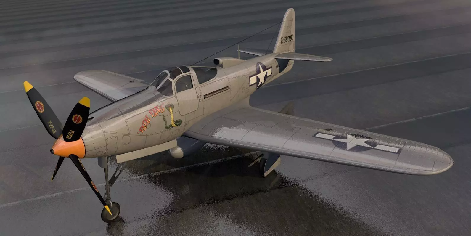 Bell P-63B Kingcobra 3D model