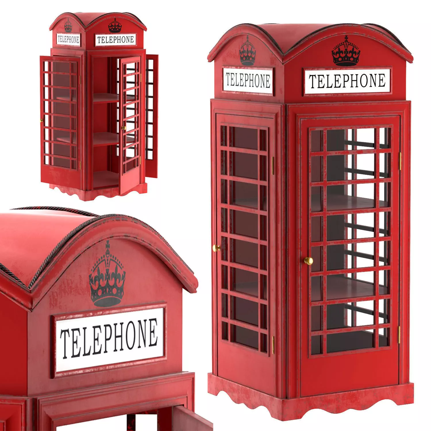 SHOWCASE LONDON TELEPHONE BOX 3D model_0
