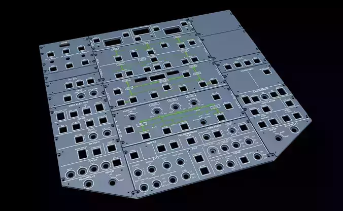 AIRBUS A320 OVERHEAD PANELS 3D print model