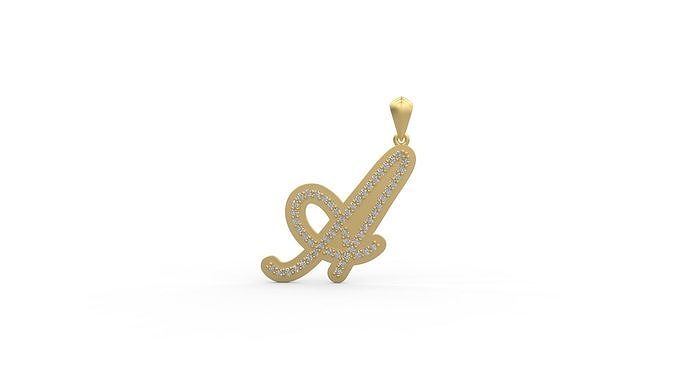 Initial Letters Pendant A 3D print model