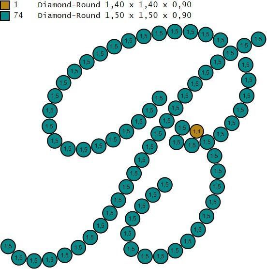 Initial Letters Pendant B 3D print model_4