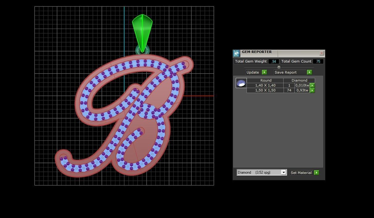 Initial Letters Pendant B 3D print model_5