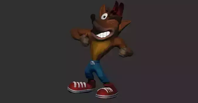 Crash Bandicoot figurine for 3D printing 