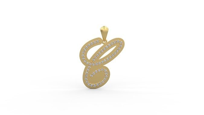 Initial Letters Pendant C 3D print model