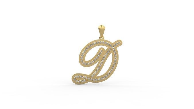 Initial Letters Pendant D 3D print model