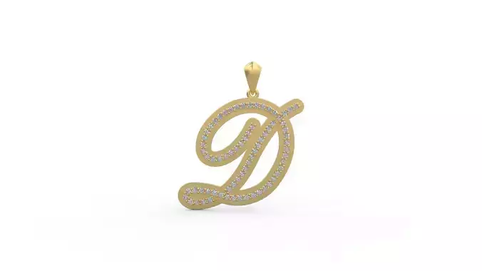 Initial Letters Pendant D