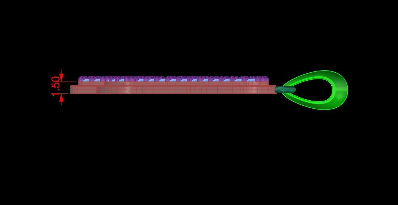 Initial Letters Pendant E 3D print model_3