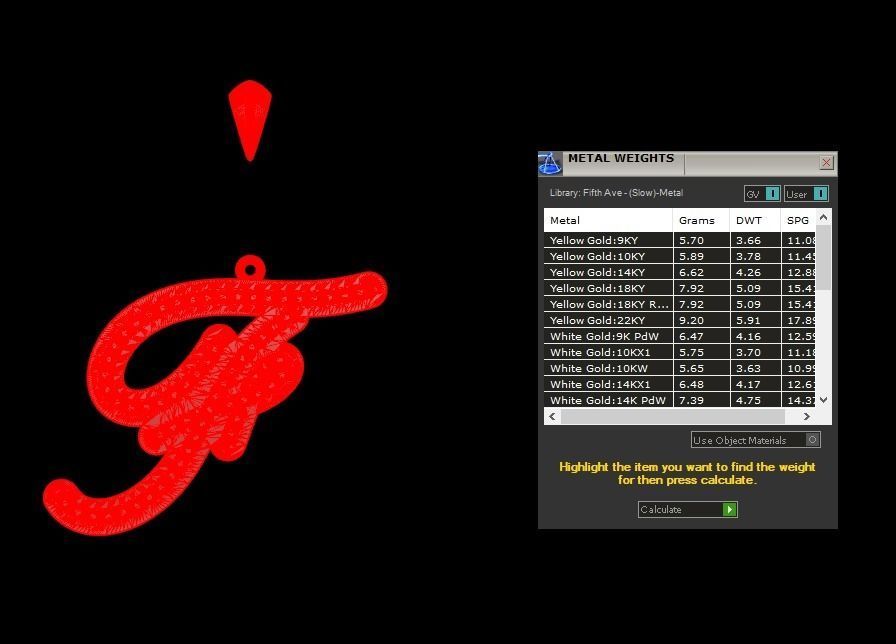 Initial Letters Pendant F 3D print model_5