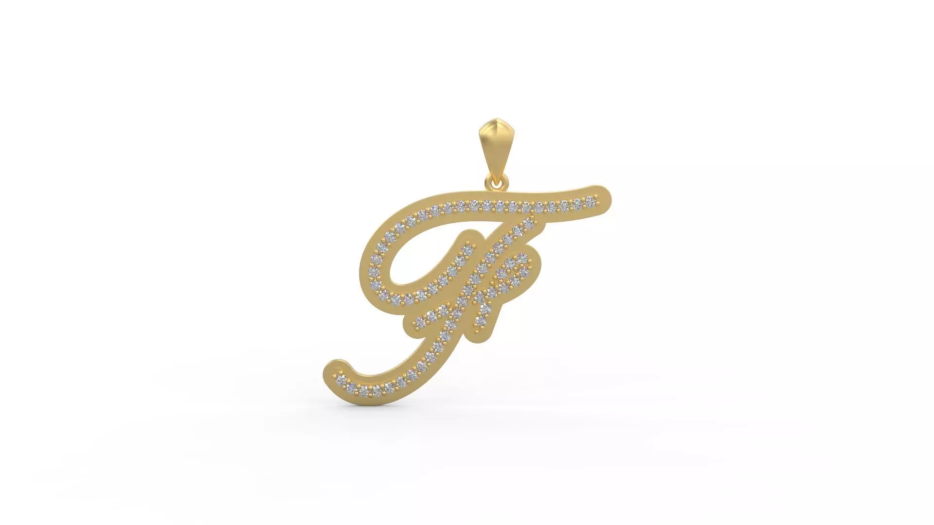Initial Letters Pendant F 3D print model_0