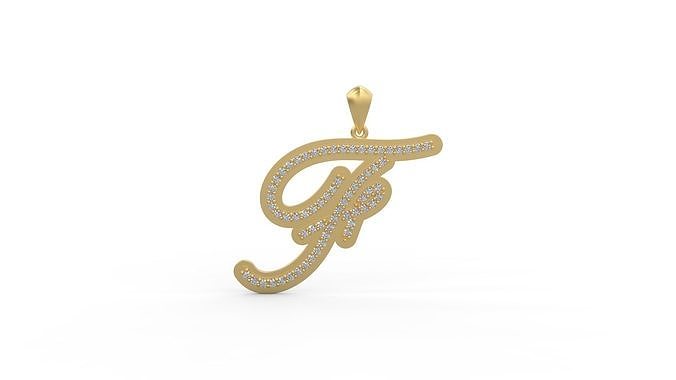 Initial Letters Pendant F 3D print model
