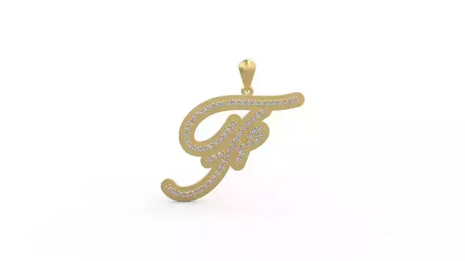 Initial Letters Pendant F