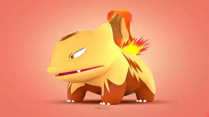 Pokemon Bulbasaur Fire Concept