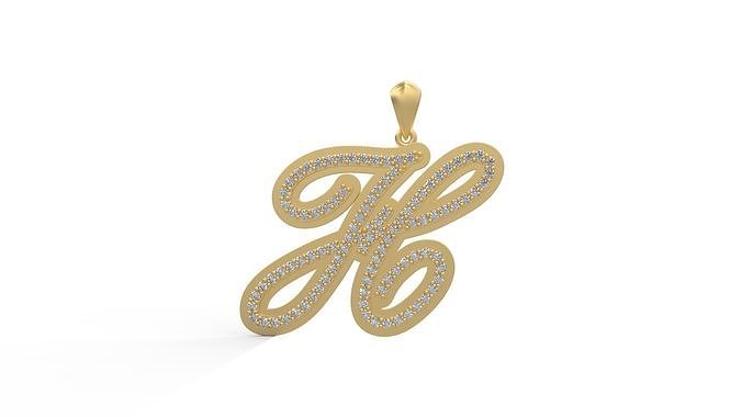 Initial Letters Pendant H 3D print model