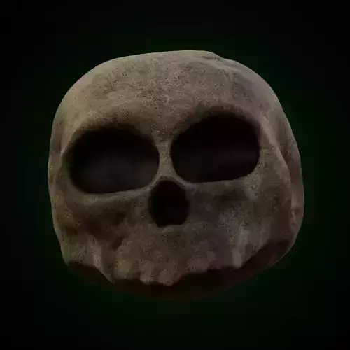 Stylized Skull Low-Poly Game-Ready