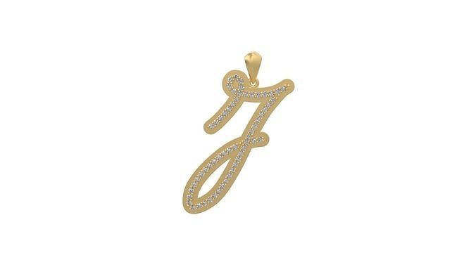 Initial Letters Pendant J 3D print model