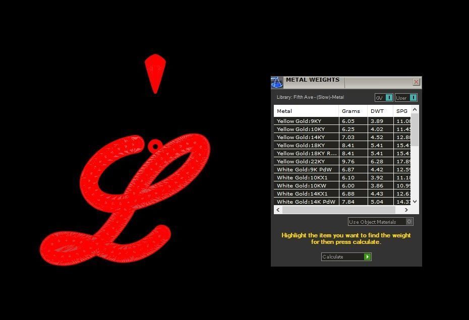 Initial Letters Pendant L 3D print model_5