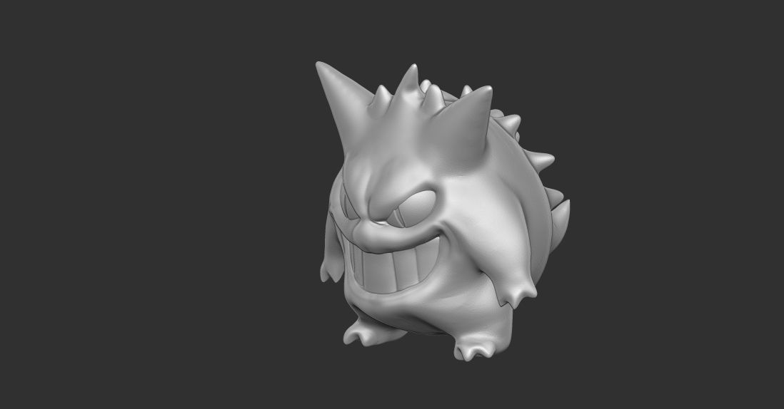 Gengar Pokemon Figurine for 3D printing  3D print model_3