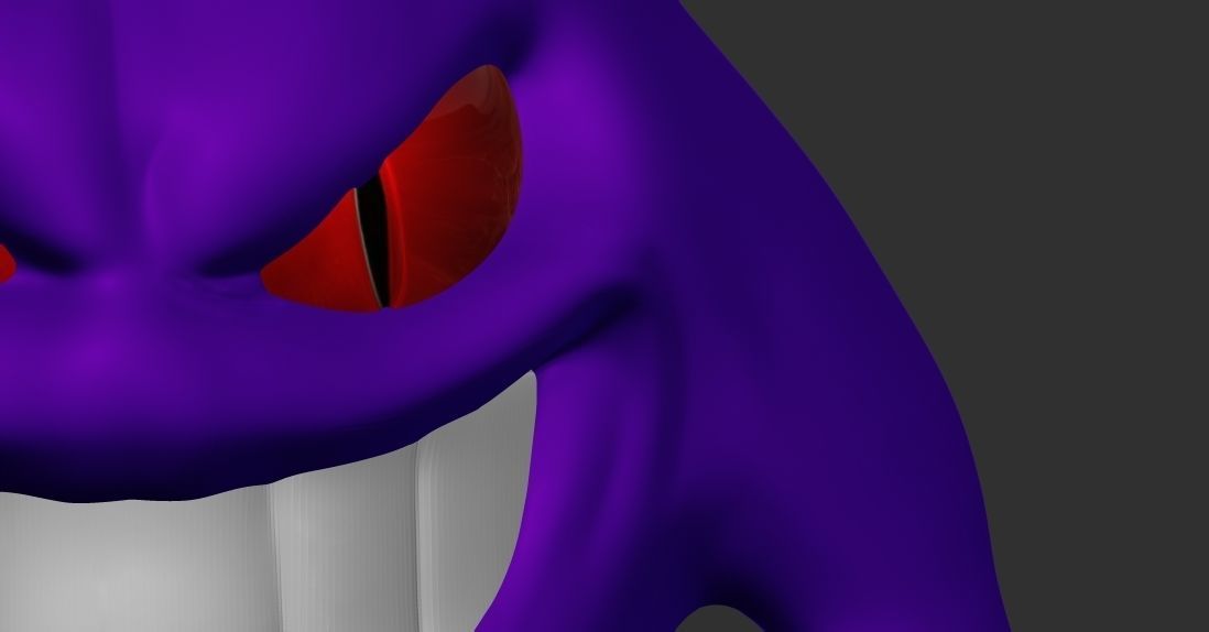 Gengar Pokemon Figurine for 3D printing  3D print model_7
